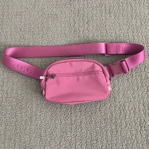 LOLE Pink Belt Bag / Fanny Pack | Adjustable Waist Crossbody | Athleisure